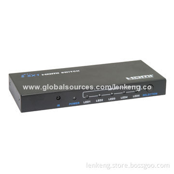 5 x 1 HDMI Switch with Remote Control, 1080P, 3D Supported